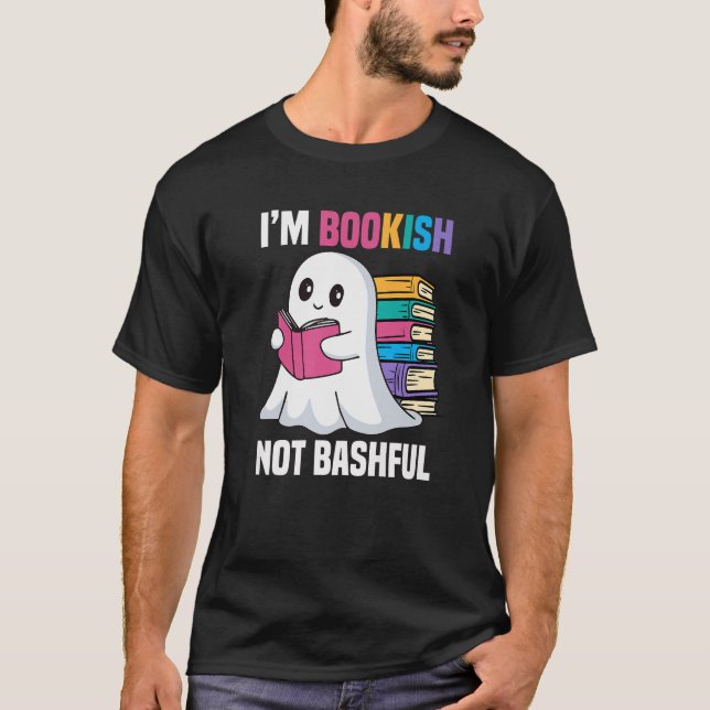 T-shirt Librairie Cute Book Livres Nerd Lecture Ghost Libr (Devant)