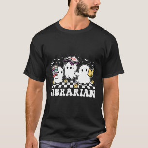 T-shirt Librairie Cute Ghost Livre Lecture Drôle Halloween