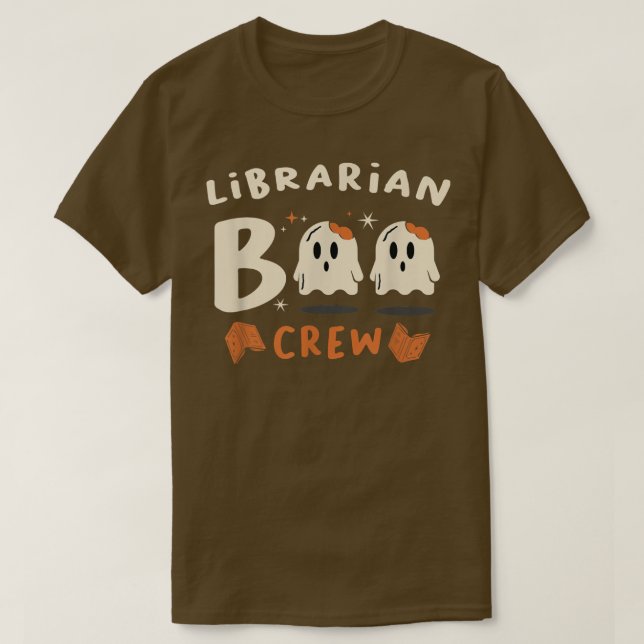 T-shirt Librarian Boo Crew Bookworm Boys Girls Halloween C (Design devant)