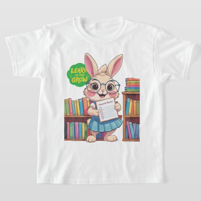 T-shirt 🐰📚 Librarian-in-Training Star – Rabbit Edition (Poser)