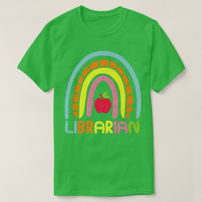 T-shirt Librarian Rainbow Bookworm Librarian Book Lover  (Design devant)