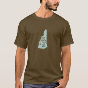 T-shirt Libre à vivre ou mourir New Hampshire Devise vert