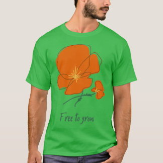 T-shirt Libre de grandir Orange Flower
