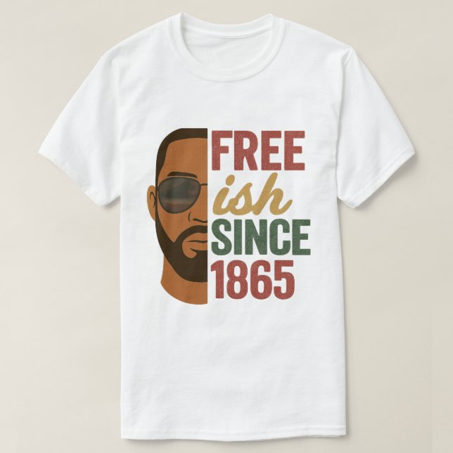 T-shirt Libre depuis 1865 Junetdix Black History (Design devant)