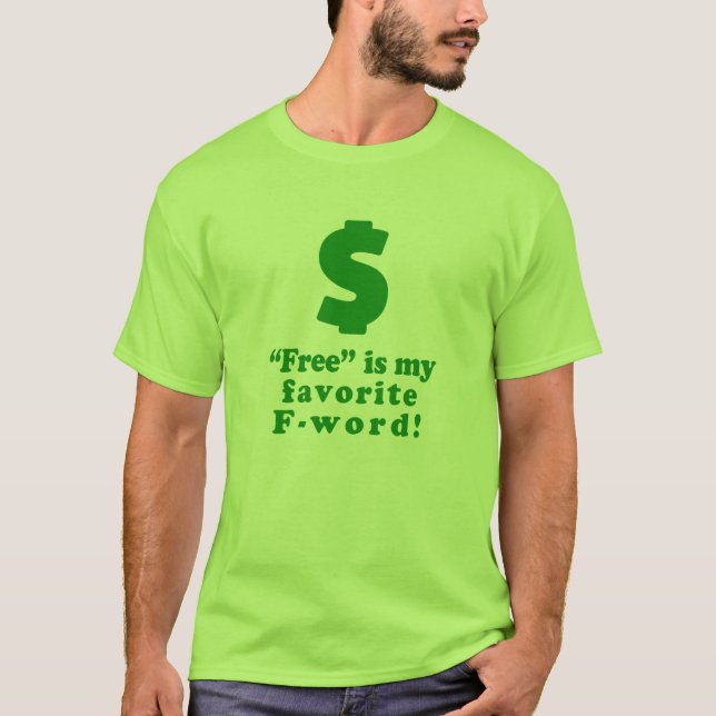 T-shirt Libre est mon vert de chaux de fav "t " (Devant)