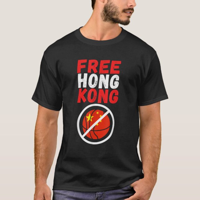 T-shirt Libre Hong Kong Pro HK Anti PCC Communiste Chine B (Devant)