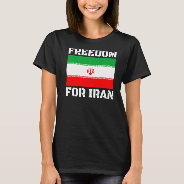 T-SHIRT LIBRE IRAN DRAPEAU AIMER LIBERTÉ PERSE POUR IRAN (Devant)
