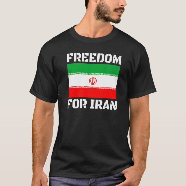 T-SHIRT LIBRE IRAN DRAPEAU AIMER LIBERTÉ PERSE POUR IRAN (Devant)