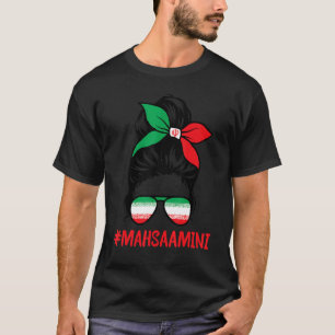 T-shirt Libre Iran Femmes Vie Liberté Chignon Désordonné D
