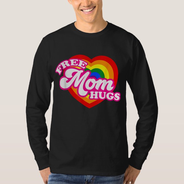 T-shirt Libre Maman Hugs pour les femmes Gay pride LGBTQ (Devant)