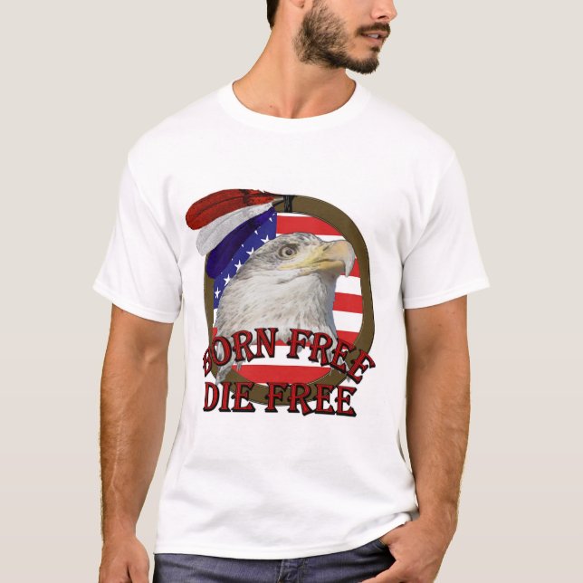 T-shirt libre né d'Eagle d'Américain (Devant)