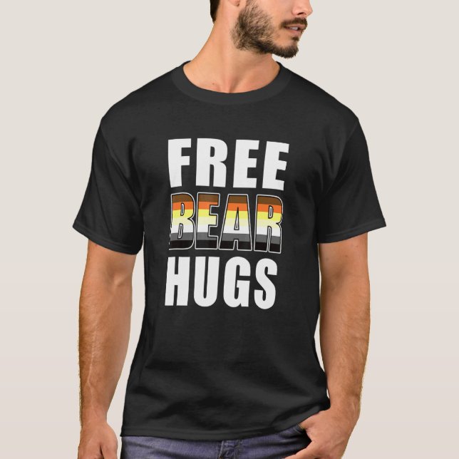 T-shirt Libre Ours Hugs Lgbtq Gay pride Parade Bear Pride  (Devant)