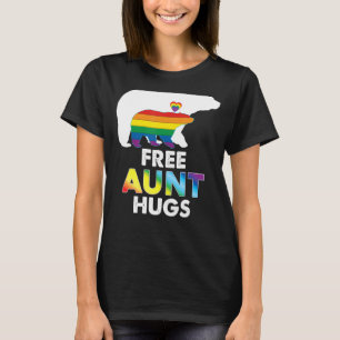 T-shirt Libre Tante Hugs Rainbow Bear Lgbt Pride Gay Lesbi