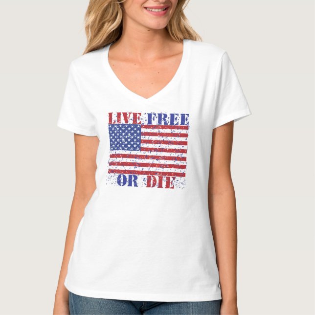 T-shirt Libres vivants ou meurent (Devant)