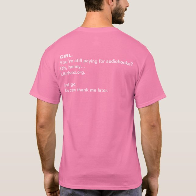 T-shirt LibriVox FILLE. Chemise (Dos)