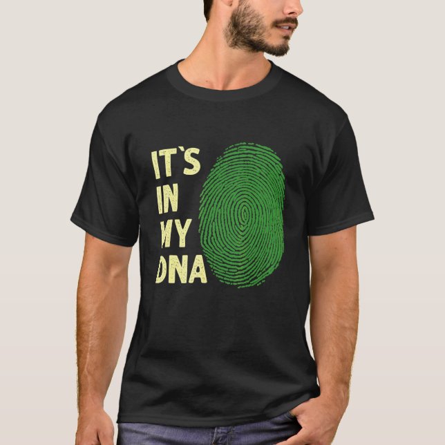 T-shirt Libye Dans Mon Drapeau Dna Libyan Équipe Libye (Devant)
