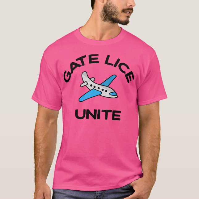 T-shirt Lice De Porte Unite Fréquent Message De Circulaire (Devant)