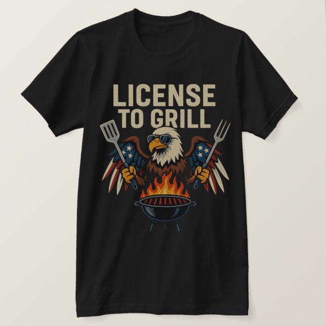 T-shirt Licence de Grill - American Edition (Design devant)