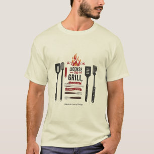 T-shirt Licence de Grill - Flamme allumée, Édition Chef