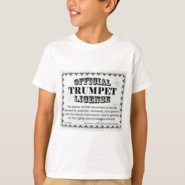 T-shirt Licence de trompette (Devant)
