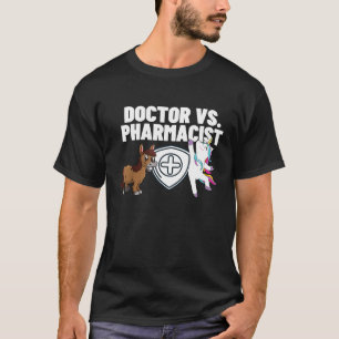 T-shirt Licencié en pharmacie ou médecin, licorne qui dans