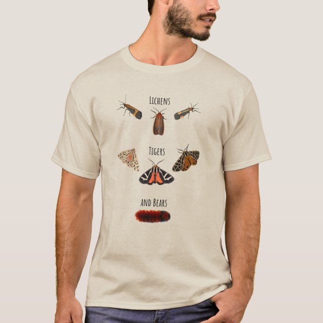 T-shirt Lichens, tigres et ours (Devant)