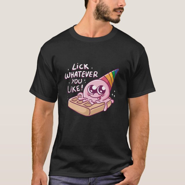 T-shirt Lick ce que vous aimez cône gaufre crème glacée (Devant)