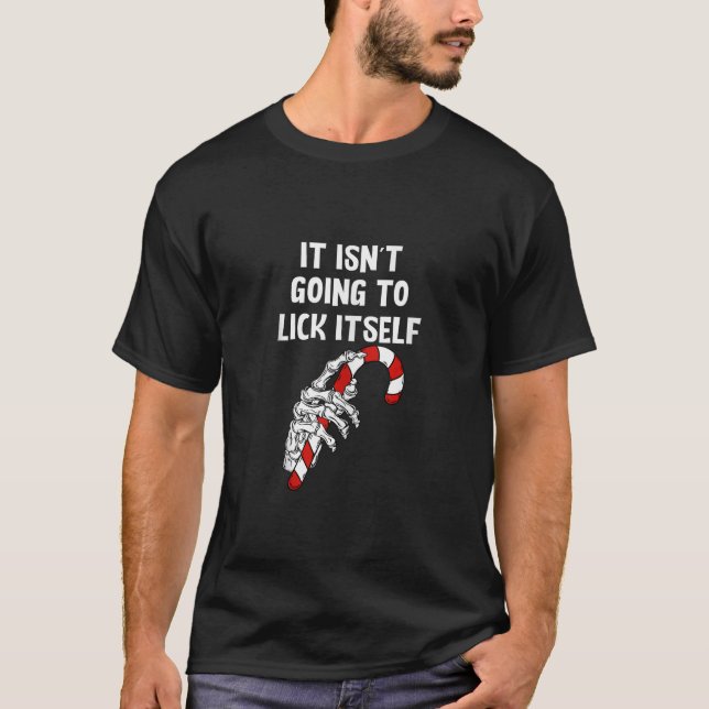 T-shirt Lick Lick Lick Lick Itself Sucre de canne Noël Ske (Devant)