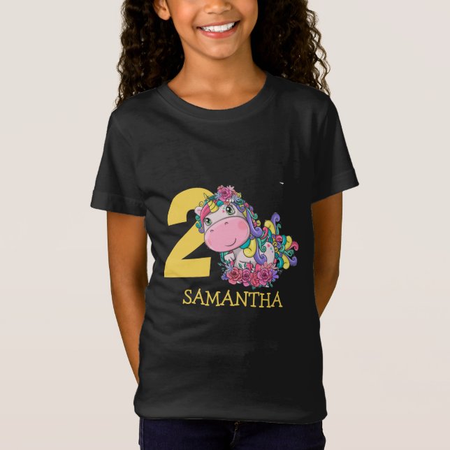 T-Shirt Licorne 2ème anniversaire (Devant)