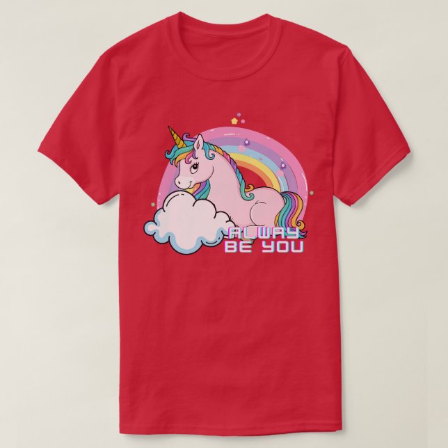 T-shirt licorne arc-en-ciel (1) (Design devant)
