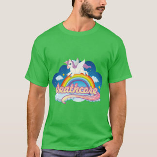 T-shirt Licorne arc-en-ciel Deathcore drôle