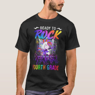 T-shirt Licorne Arc-en-Ciel Guitare Électrique de 4e Année