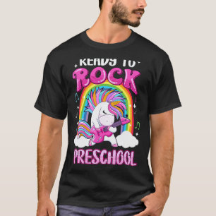 T-shirt Licorne Arc-en-Ciel Guitare Électrique Préscolaire