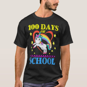 T-shirt Licorne Arc-en-Ciel Mignonne Idée 100 Jours D'écol