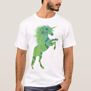 T-shirt Licorne assez bleue et verte