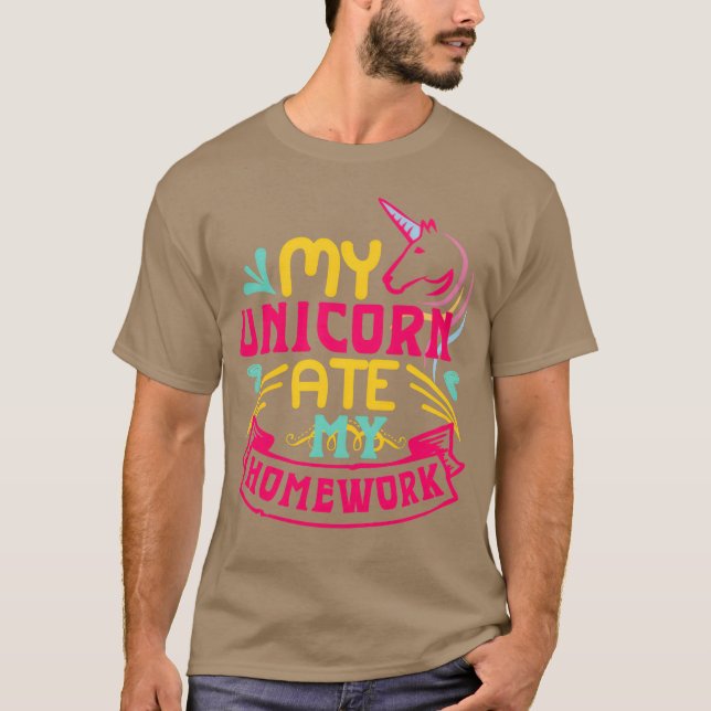 T-shirt Licorne avec citation amour amis (Devant)