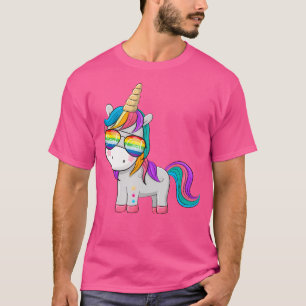 T-shirt Licorne avec lunettes de soleil cool