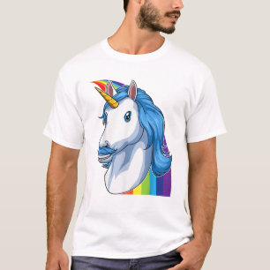 T-shirt Licorne avec Moustache Dadacorn Dadicorn Licorne D