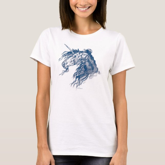 T-shirt Licorne bleue (Devant)