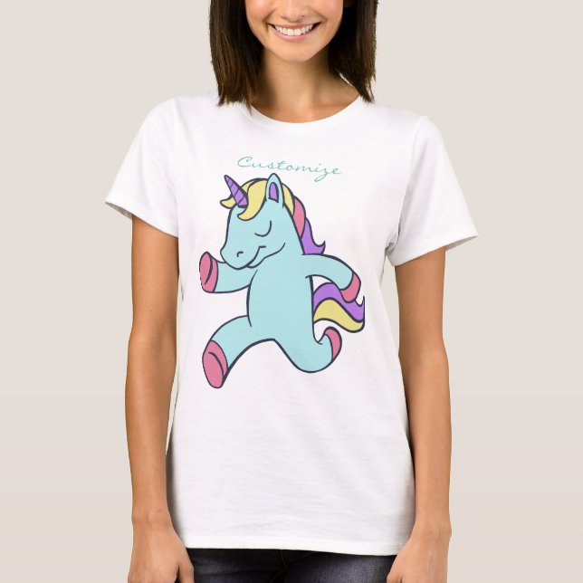 T-shirt Licorne Bleue Courant Thunder_Cove (Devant)