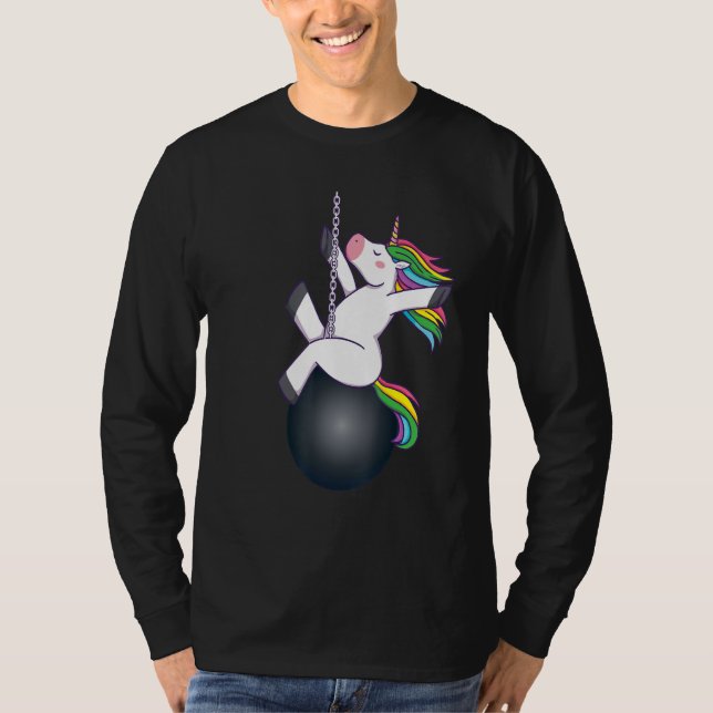 T-shirt licorne boule de démolition disant (Devant)