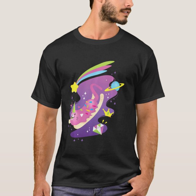 T-shirt Licorne Chatcorn Mignonne Pour Créature de Chats M (Devant)