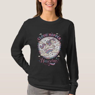 T-shirt Licorne Cloud Hopper Licorne Ludique Cadeau Mignon