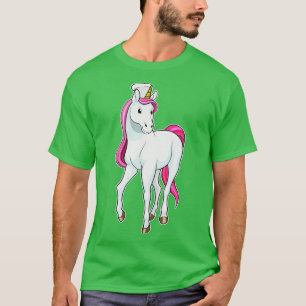 T-shirt Licorne comme cuisinier avec chapeau de chef