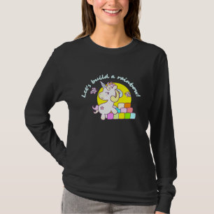 T-shirt Licorne Construisons Un Cadeau Arc-en-ciel Coloré