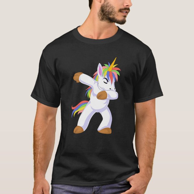 T-shirt licorne dabbing (Devant)