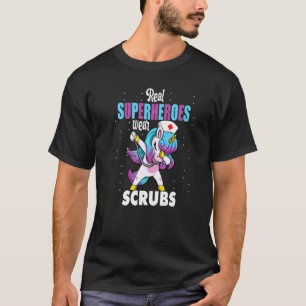 T-shirt Licorne Dabbing Les vrais super-héros portent des