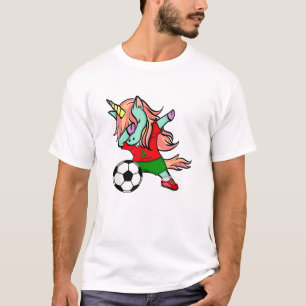 T-shirt Licorne Dabbing Maroc Maillot de foot Fans Marocai