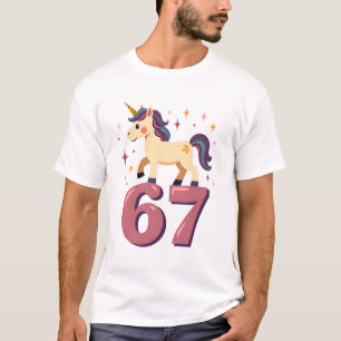 T-shirt Licorne Dabbing Vintage 67 Vecteur Anniversaire Ar
