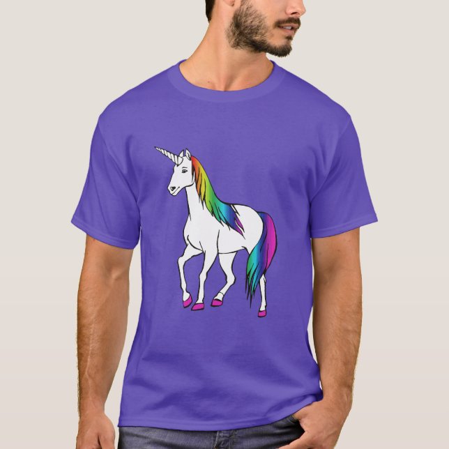 T-SHIRT LICORNE D'ARC-EN-CIEL (Devant)